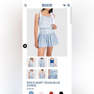 Koch Blue Striped Skirt